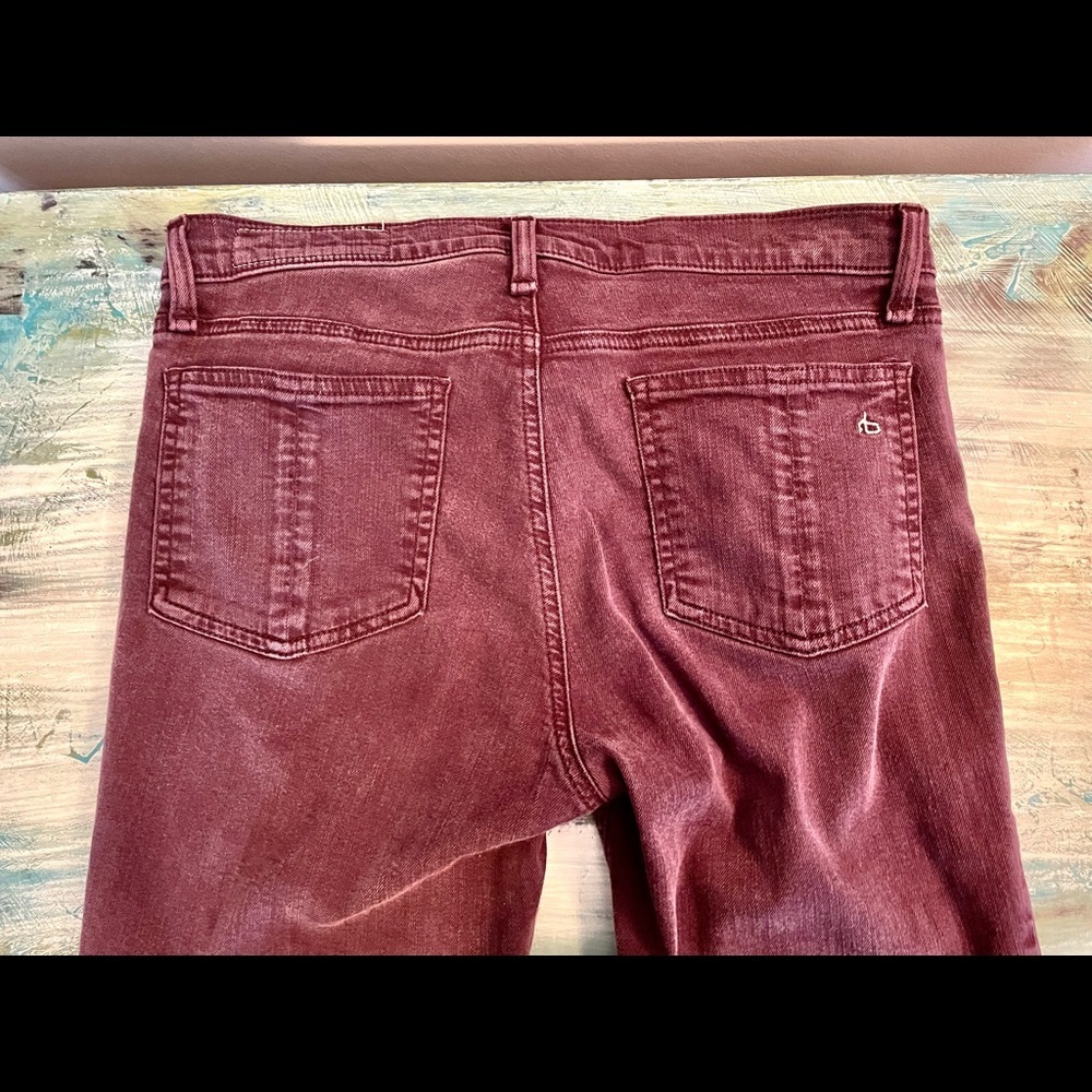 Rag & Bone Wine Distressed Skinnies - Picture 7 of 10